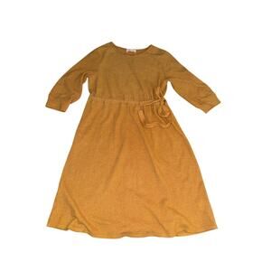 Ces Femme Cinch Waist Long Sleeve Dress